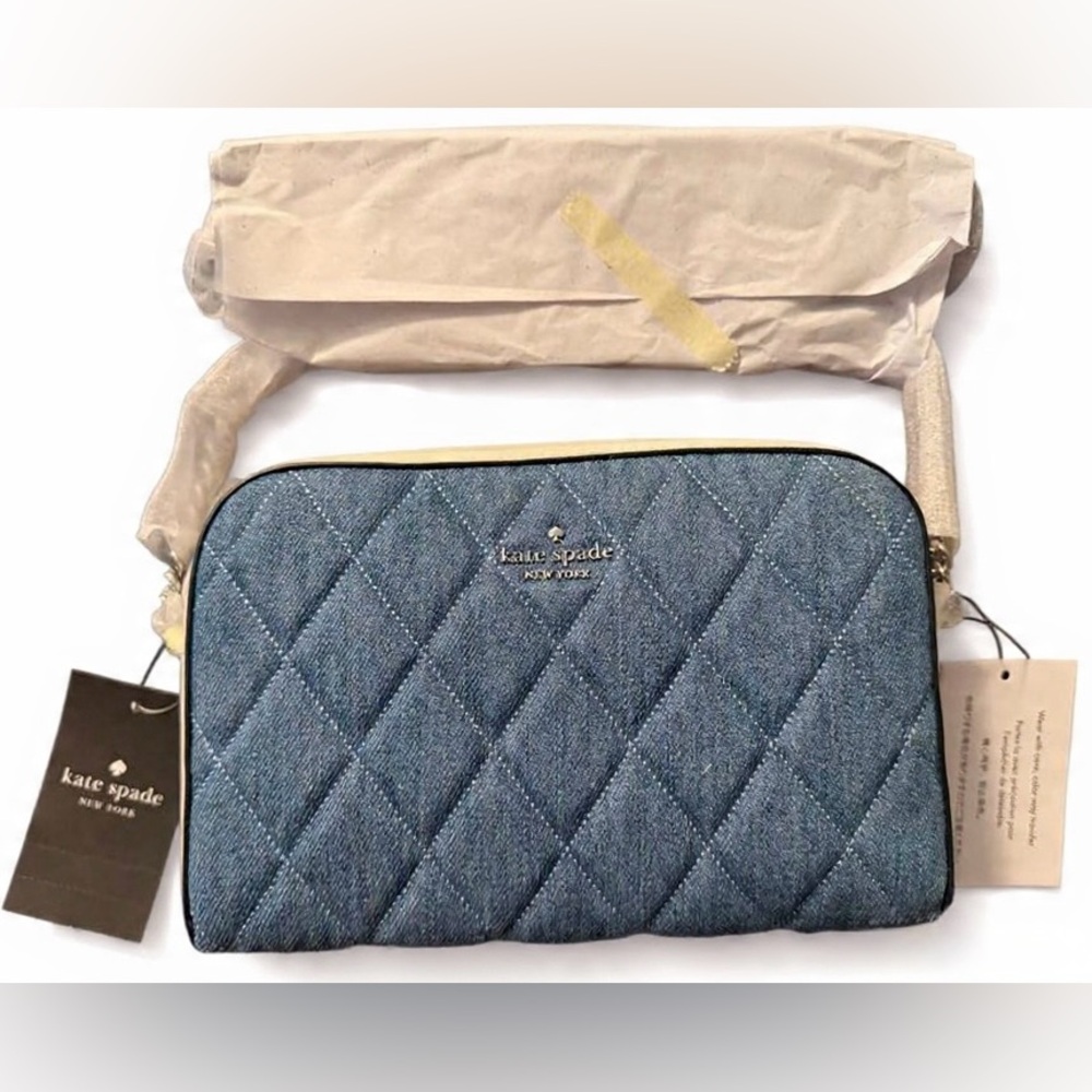 NWT- Kate Spade New York- Carey Colorblock Denim Mini Camera Bag